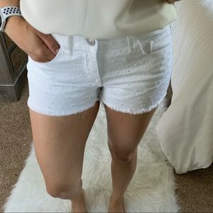 Express Jeans White Eyelet Shorts 4